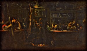 Minerva comme patronne des Arts et des Sciences, 1600-05 - Adam Elsheimer